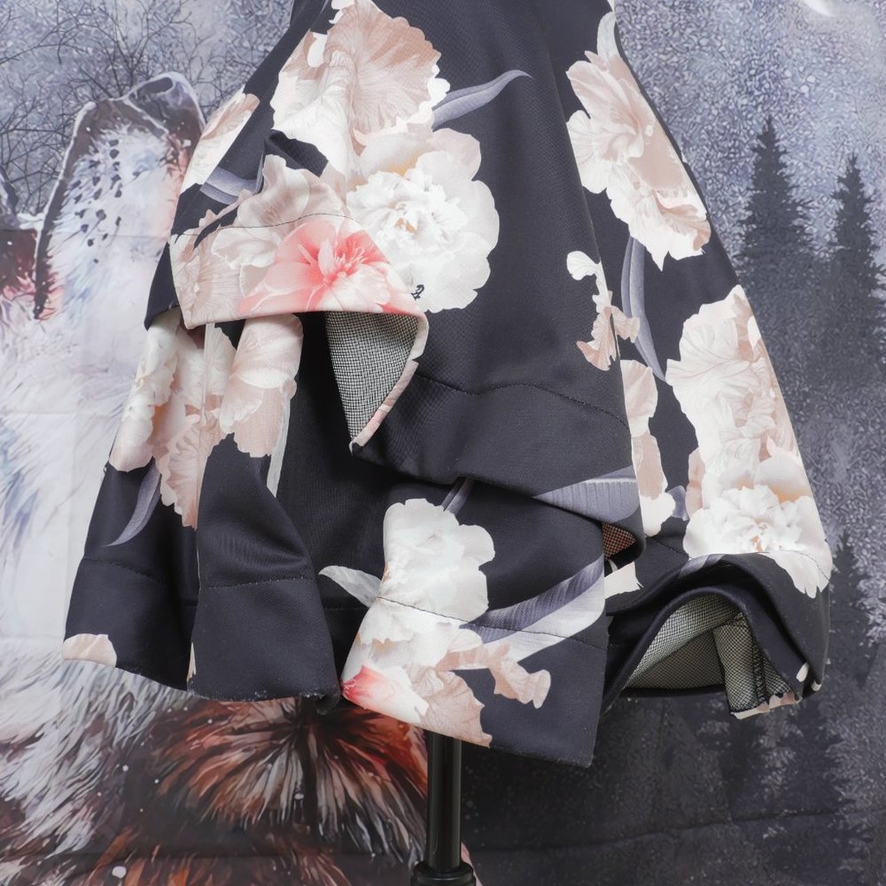 January 7 Black Cream Floral Size Small Dress - Picture 5 of 15